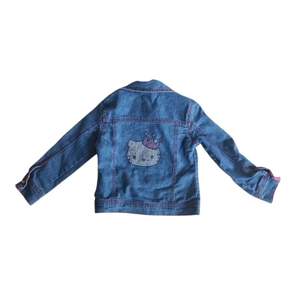 Hello Kitty Girls Denim Jacket with Pink Lining 5